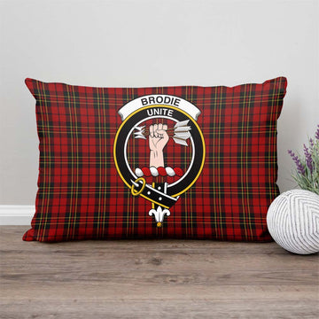 Brodie Tartan Pillow Cover with Family Crest - Tartan Vibes Clothing