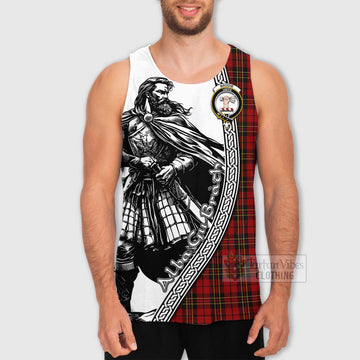 Brodie Tartan Clan Crest Men's Tank Top with Highlander Warrior Celtic Style - Tartan Vibes Clothing