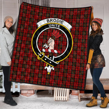 Brodie Tartan Quilt with Family Crest