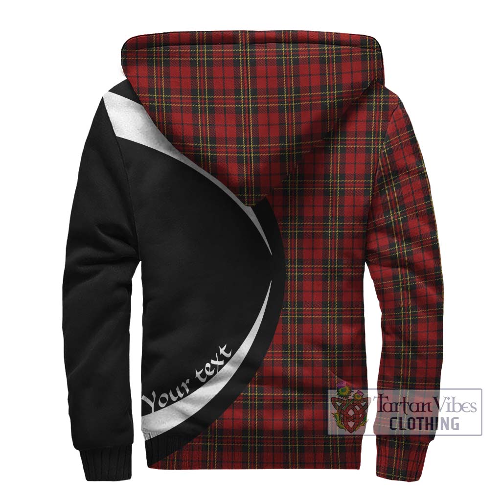 Brodie Tartan Sherpa Hoodie with Family Crest Circle Style - Tartan Vibes Clothing