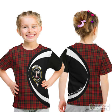 Brodie Tartan Kid T-Shirt with Family Crest Circle Style - Tartan Vibes Clothing
