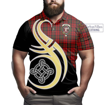Brodie Tartan Polo Shirt with Family Crest and Celtic Symbol Style - Tartan Vibes Clothing