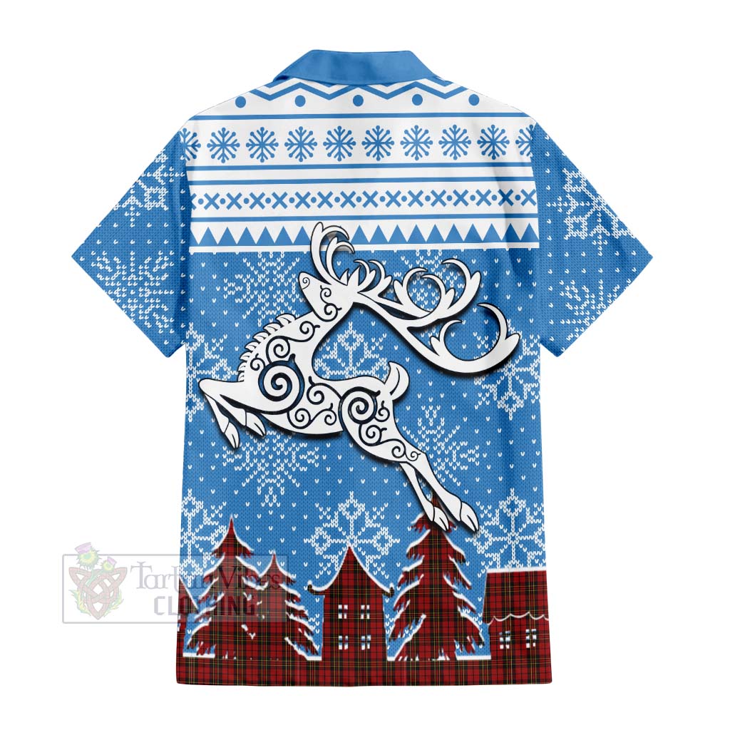 Brodie Clan Christmas Hawaiian Shirt Celtic Reindeer Style - Tartan Vibes Clothing