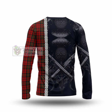 Brodie Tartan Long Sleeve T-Shirt with Family Crest Cross Sword Thistle Celtic Vibes - Tartan Vibes Clothing