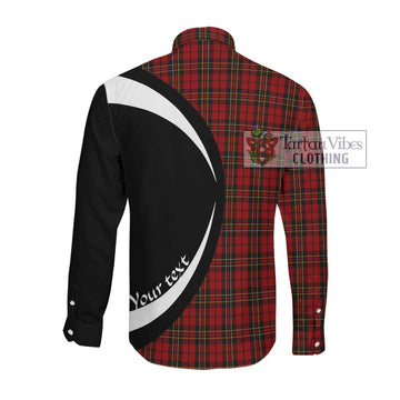 Brodie Tartan Long Sleeve Button Up with Family Crest Circle Style Men's Shirt - Tartan Vibes Clothing
