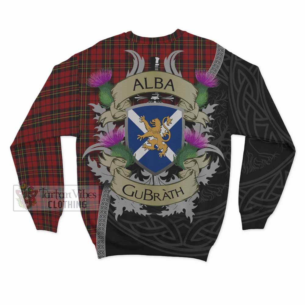 Brodie Tartan Family Crest Sweatshirt Lion Rampant Royal Thistle Shield Celtic Inspired - Tartan Vibes Clothing