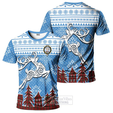 Brodie Clan Christmas T-Shirt Celtic Reindeer Style - Tartan Vibes Clothing