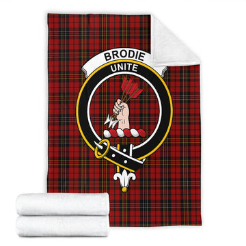 Brodie Tartan Blanket with Family Crest