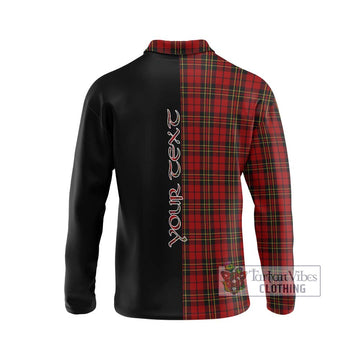 Brodie Tartan Long Sleeve Polo Shirt with Family Crest and Half Of Me Style - Tartan Vibes Clothing