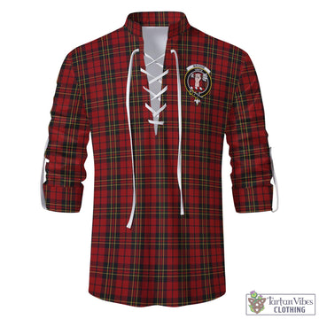 Brodie Tartan Men's Scottish Traditional Jacobite Ghillie Kilt Shirt with Family Crest - Tartan Vibes Clothing