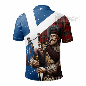 Brodie Tartan Polo Shirt with Family Crest Scottish Bagpiper Vibes - Tartan Vibes Clothing