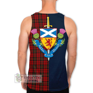 Brodie Tartan Men's Tank Top Alba with Scottish Lion Royal Arm Half Style - Tartan Vibes Clothing