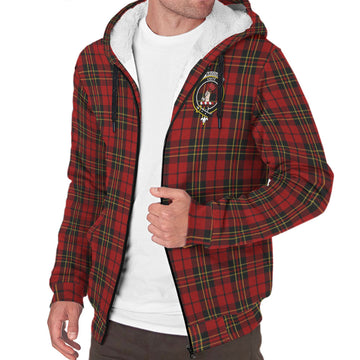 Brodie Tartan Sherpa Hoodie with Family Crest