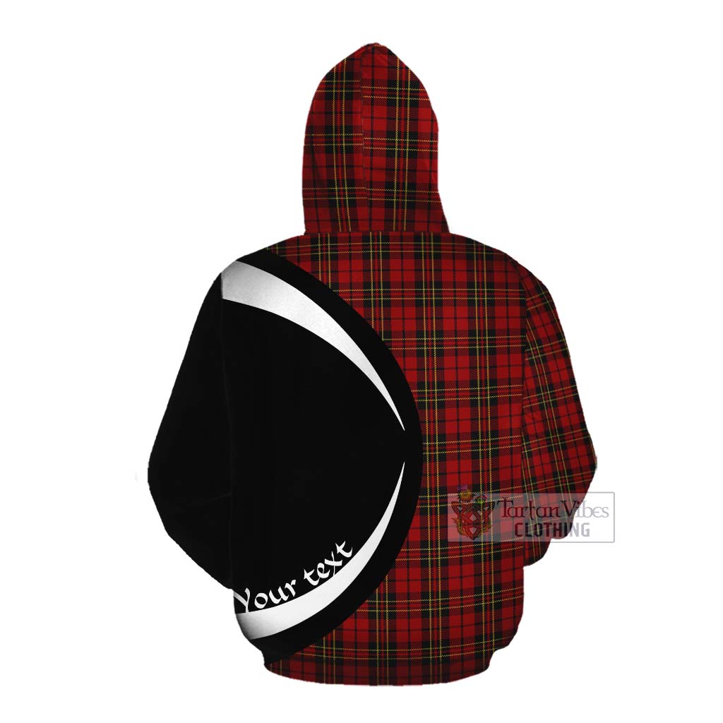 Brodie Tartan Cotton Hoodie with Family Crest Circle Style Pullover Hoodie - Tartan Vibes Clothing