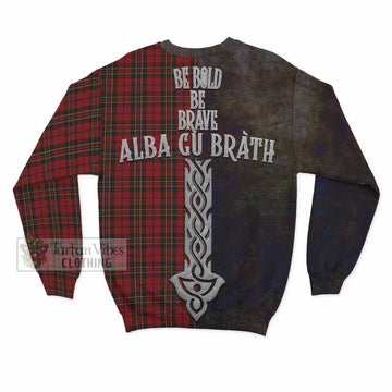 Brodie Tartan Family Crest Sweatshirt Alba Gu Brath Be Brave Lion Ancient Style - Tartan Vibes Clothing