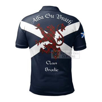 Brodie Tartan Lion Rampant Polo Shirt Proudly Display Your Heritage with Alba Gu Brath and Clan Name - Tartan Vibes Clothing