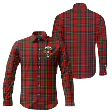 Brodie Tartan Long Sleeve Button Up Shirt with Family Crest