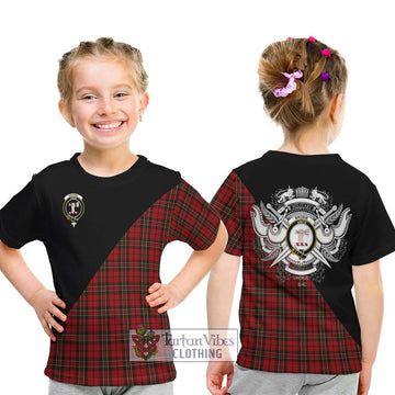 Brodie Tartan Kid T-Shirt with Family Crest and Military Logo Style - Tartan Vibes Clothing