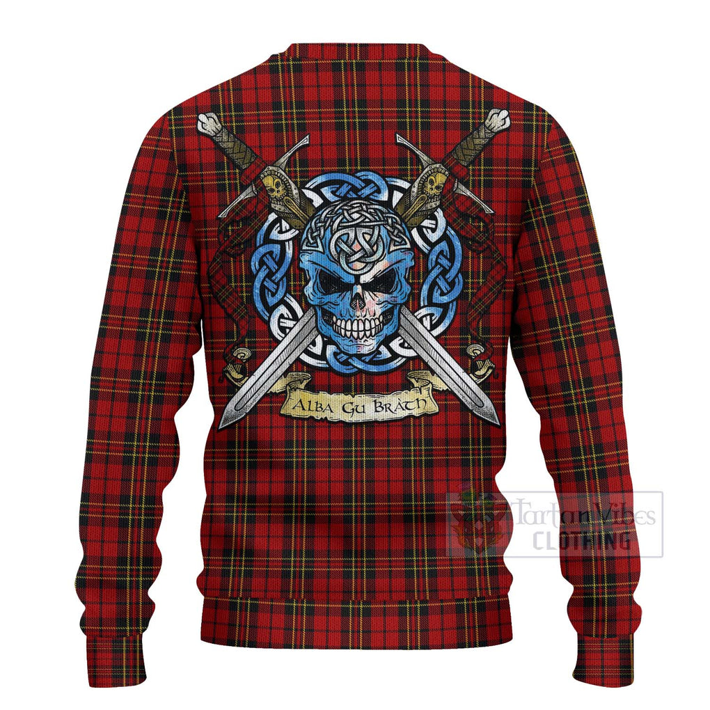 Brodie Tartan Ugly Sweater with Family Crest Celtic Skull Style - Tartan Vibes Clothing