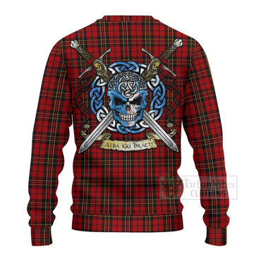 Brodie Tartan Ugly Sweater with Family Crest Celtic Skull Style - Tartan Vibes Clothing