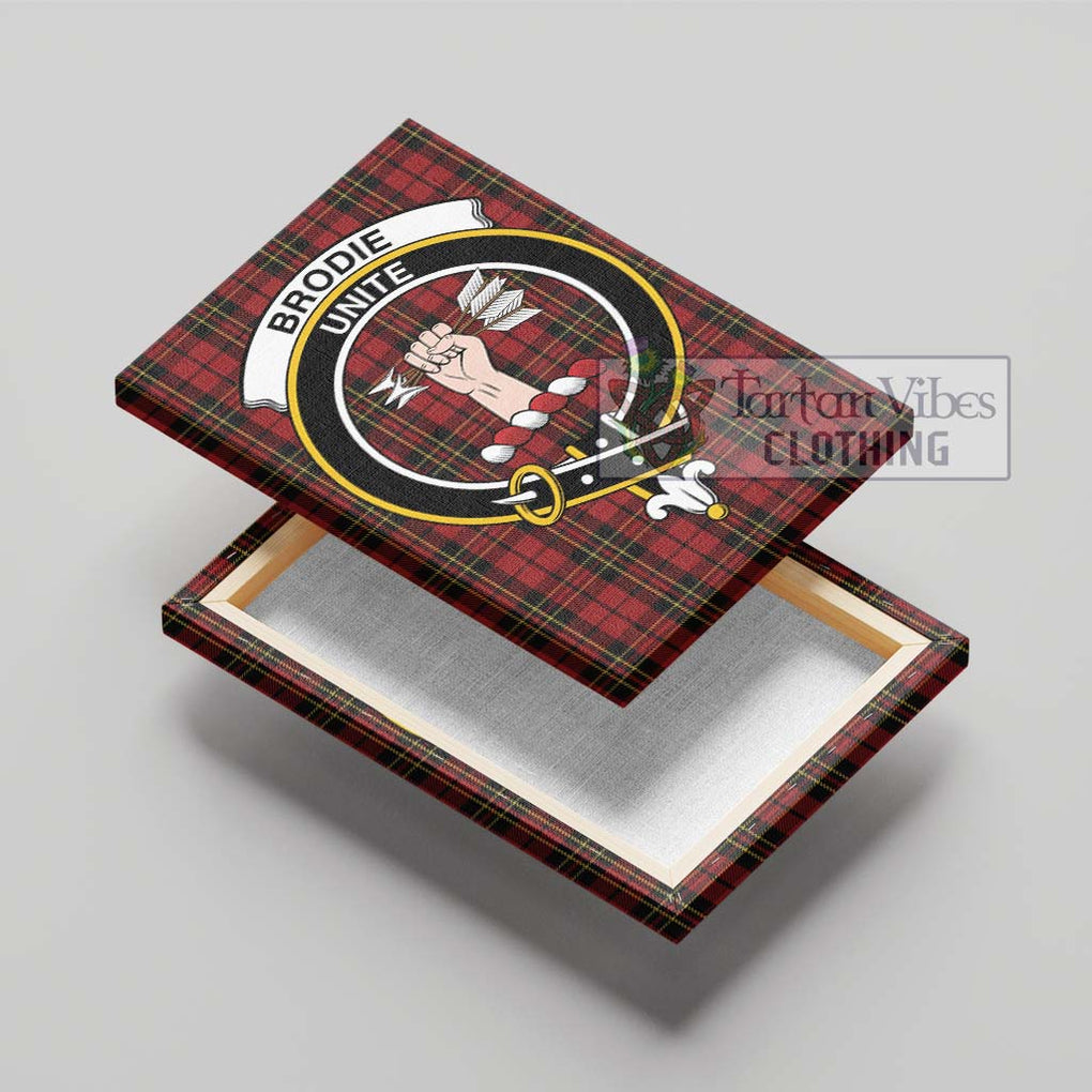 Brodie Tartan Canvas Print Wall Art with Family Crest - Tartan Vibes Clothing