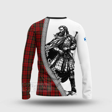 Brodie Tartan Clan Crest Long Sleeve T-Shirt with Highlander Warrior Celtic Style - Tartan Vibes Clothing
