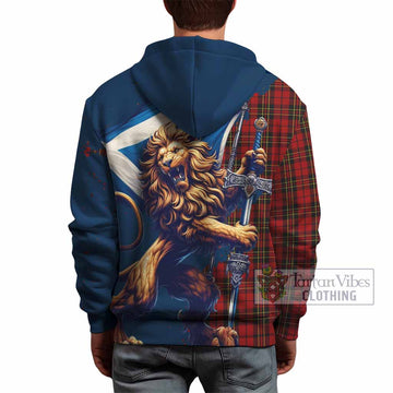 Brodie Tartan Family Crest Hoodie with Scottish Majestic Lion - Tartan Vibes Clothing