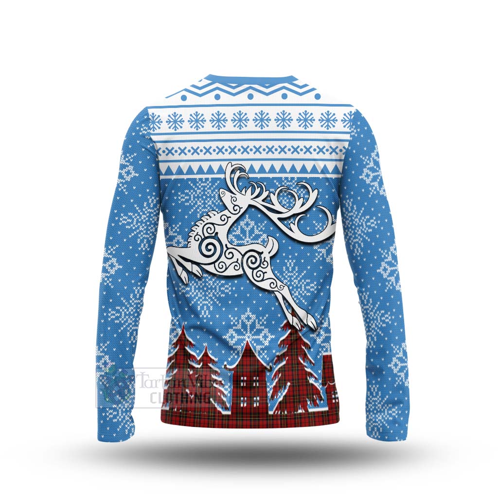 Brodie Clan Christmas Long Sleeve T-Shirt Celtic Reindeer Style - Tartan Vibes Clothing