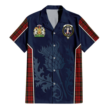 Brodie Tartan Hawaiian Shirt with Family Crest and Scottish Thistle Vibes Sport Style - Tartan Vibes Clothing