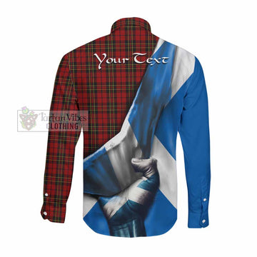 Brodie Tartan Long Sleeve Button Shirt with Family Crest Scotland Patriotic Style Men's Shirt - Tartan Vibes Clothing