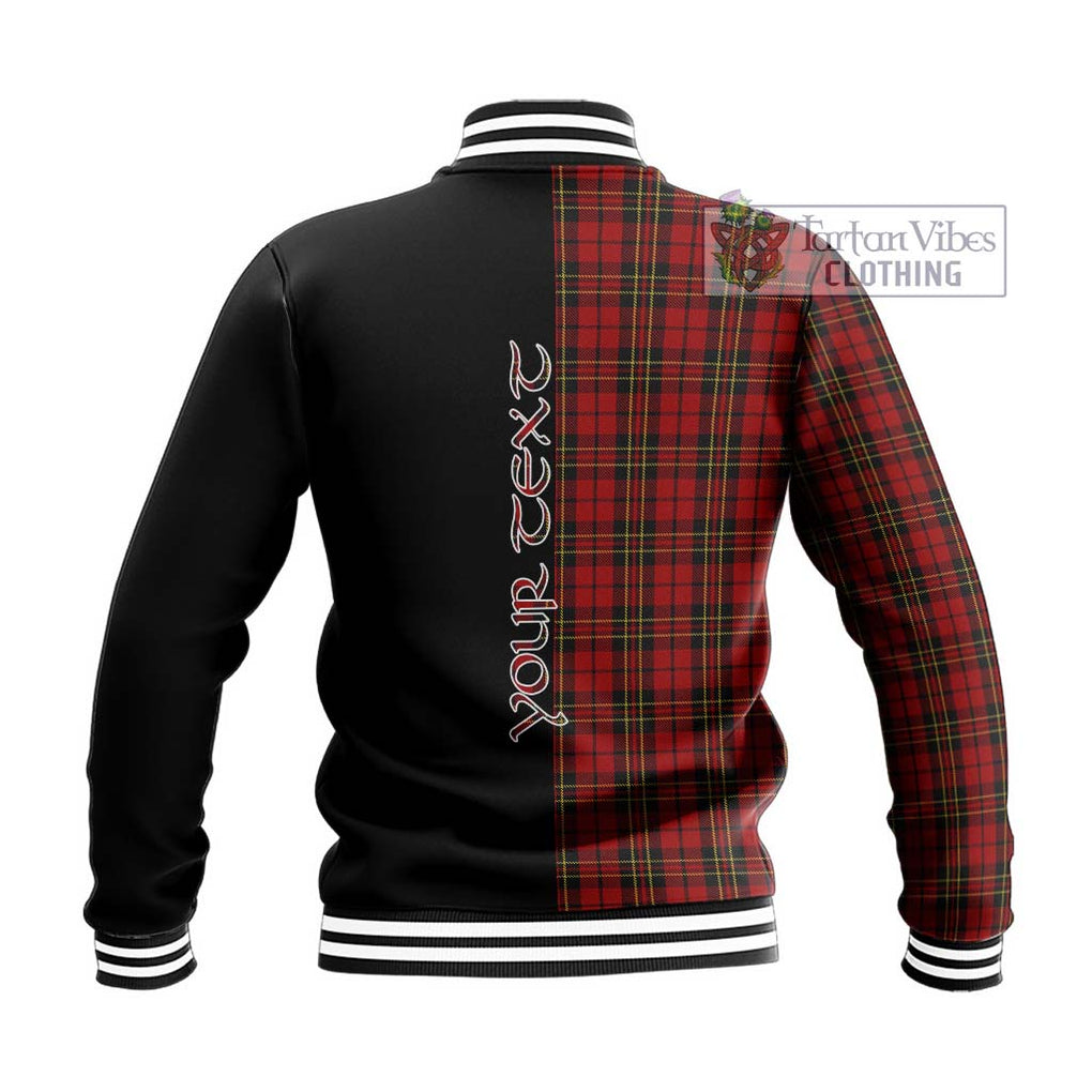 Brodie Tartan Baseball Jacket with Family Crest and Half Of Me Style - Tartan Vibes Clothing