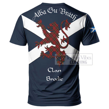 Brodie Tartan Lion Rampant T-Shirt Proudly Display Your Heritage with Alba Gu Brath and Clan Name - Tartan Vibes Clothing