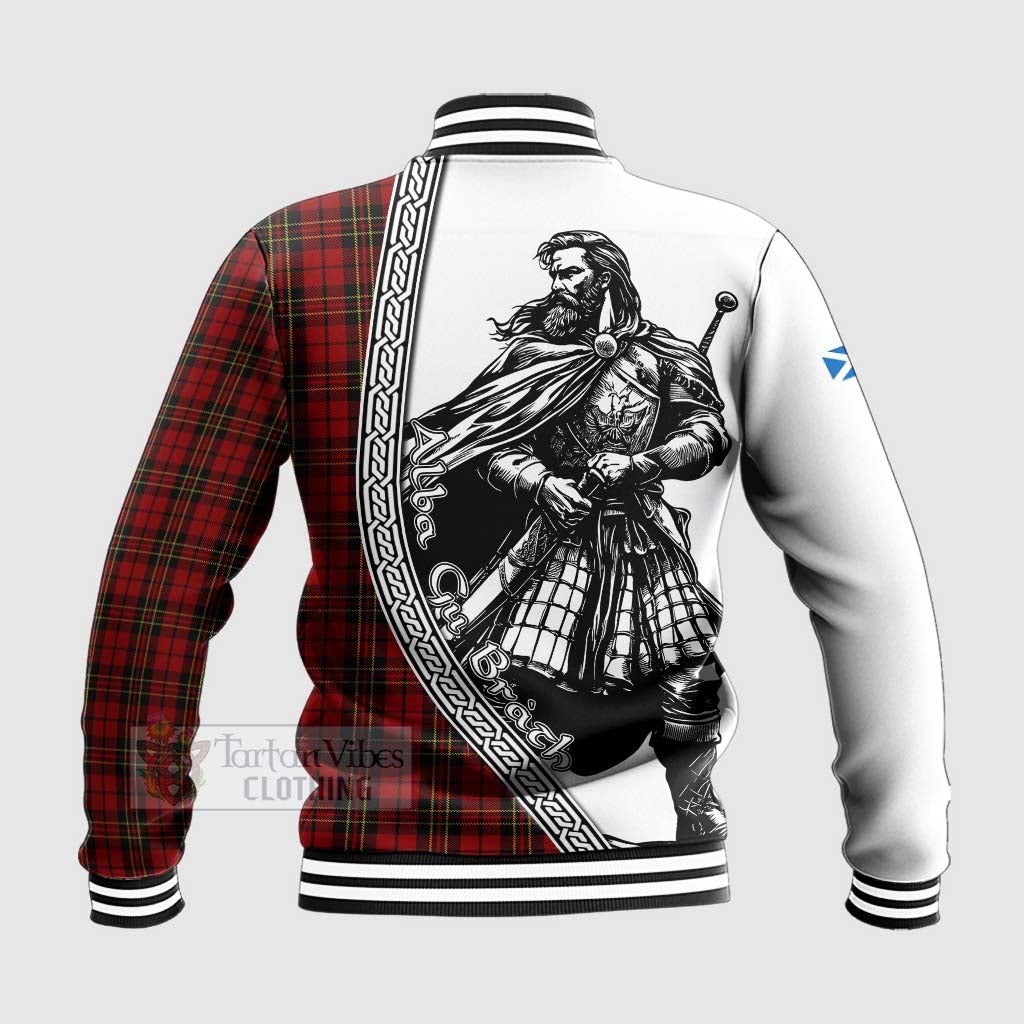 Brodie Tartan Clan Crest Baseball Jacket with Highlander Warrior Celtic Style - Tartan Vibes Clothing