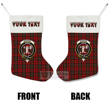Brodie Tartan Family Crest Christmas Stocking with Personalized Text - Tartan Vibes Clothing