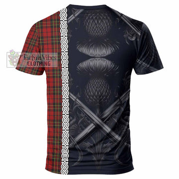 Brodie Tartan T-Shirt with Family Crest Cross Sword Thistle Celtic Vibes - Tartan Vibes Clothing