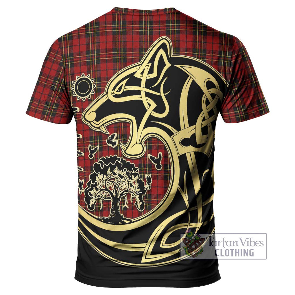 Brodie Tartan T-Shirt with Family Crest Celtic Wolf Style - Tartan Vibes Clothing