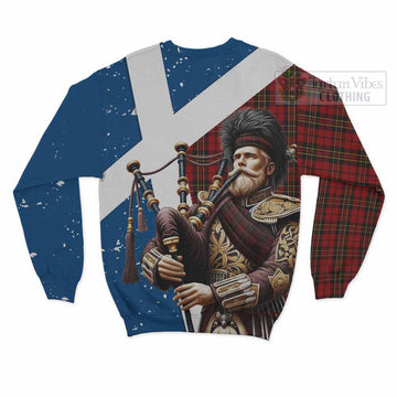 Brodie Tartan Sweatshirt with Family Crest Scottish Bagpiper Vibes - Tartan Vibes Clothing