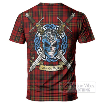 Brodie Tartan T-Shirt with Family Crest Celtic Skull Style - Tartan Vibes Clothing