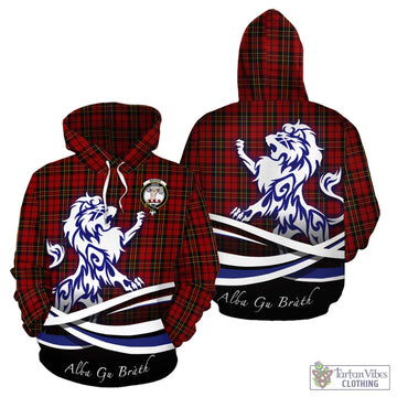 Brodie Tartan Hoodie with Alba Gu Brath Regal Lion Emblem - Tartan Vibes Clothing