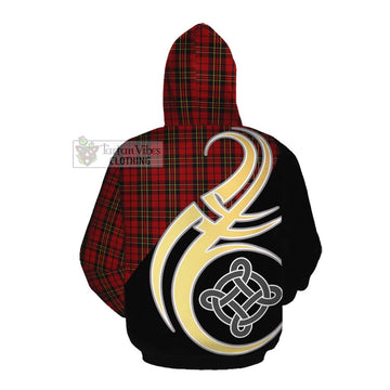 Brodie Tartan Cotton Hoodie with Family Crest and Celtic Symbol Style Pullover Hoodie - Tartan Vibes Clothing