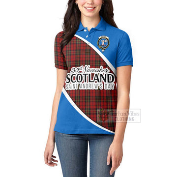 Brodie Family Crest Tartan Women's Polo Shirt Celebrate Saint Andrew's Day in Style - Tartan Vibes Clothing