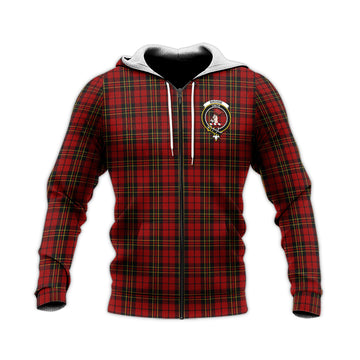 Brodie Tartan Knitted Hoodie with Family Crest Unisex Knitted Zip Hoodie - Tartan Vibes Clothing