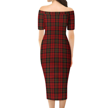 Brodie Tartan Off Shoulder Lady Dress - Tartan Vibes Clothing