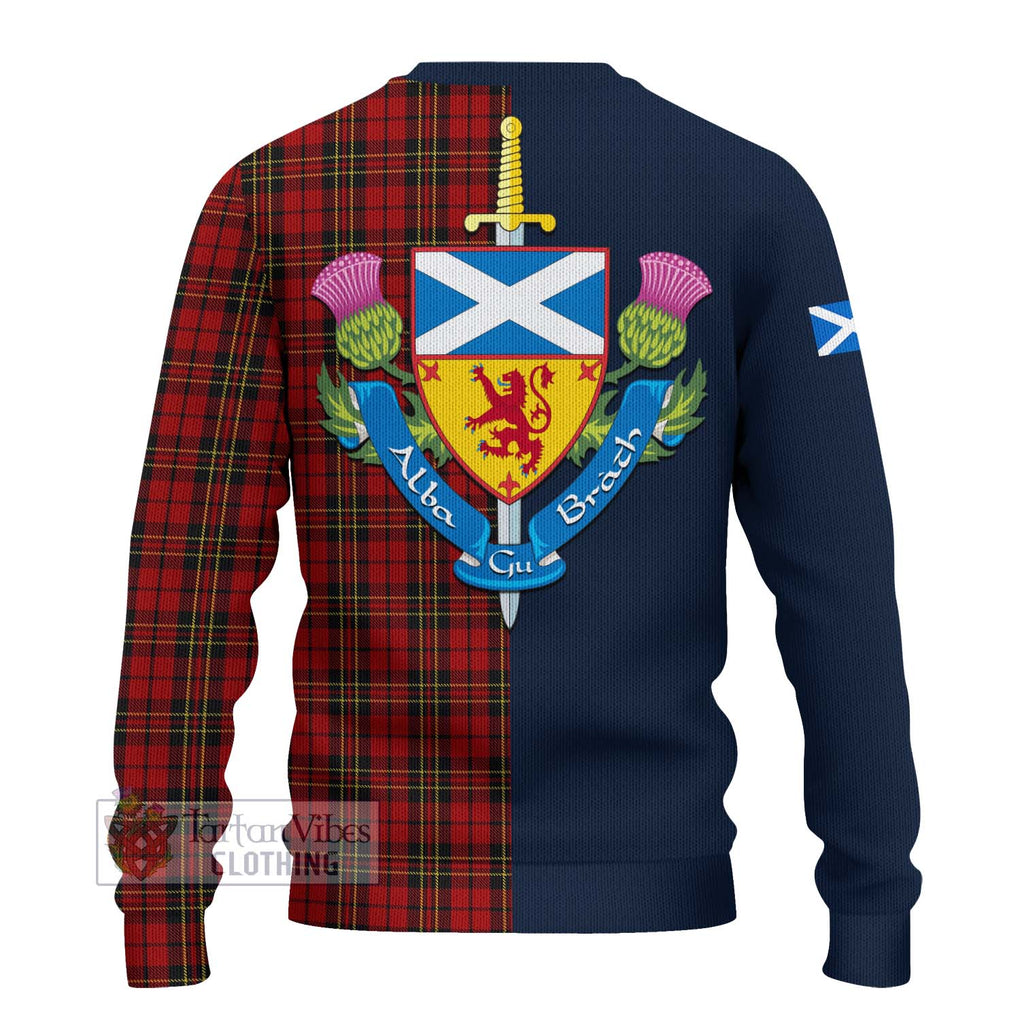 Brodie Tartan Ugly Sweater Alba with Scottish Lion Royal Arm Half Style - Tartan Vibes Clothing