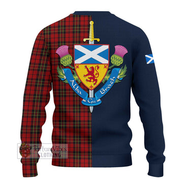 Brodie Tartan Ugly Sweater Alba with Scottish Lion Royal Arm Half Style - Tartan Vibes Clothing