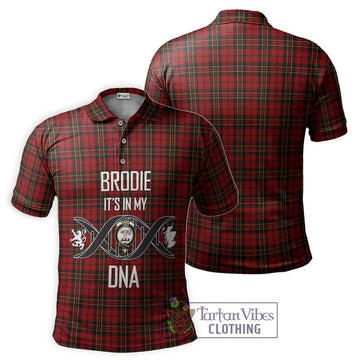 Brodie Tartan Polo Shirt with Family Crest DNA In Me Style - Tartan Vibes Clothing