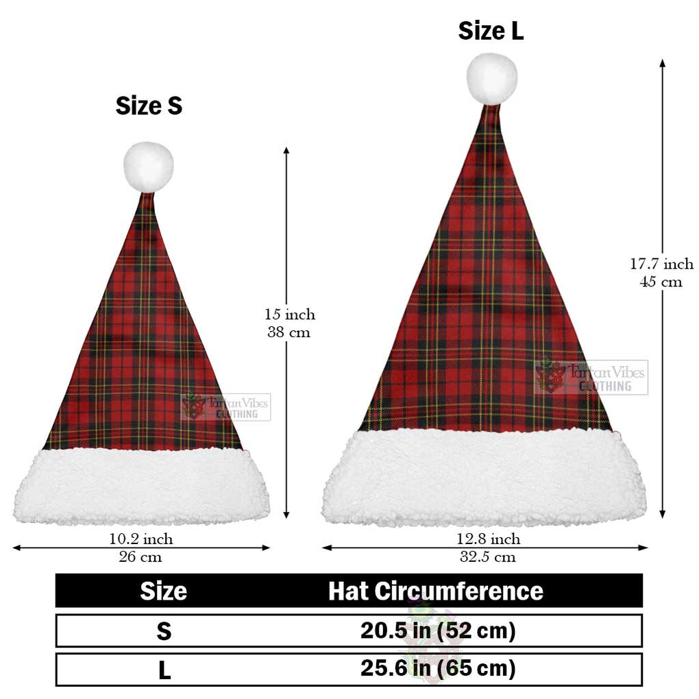 Brodie Tartan Christmas Santa Hats Christmas Hat L 25.6in (65cm) - Tartan Vibes Clothing