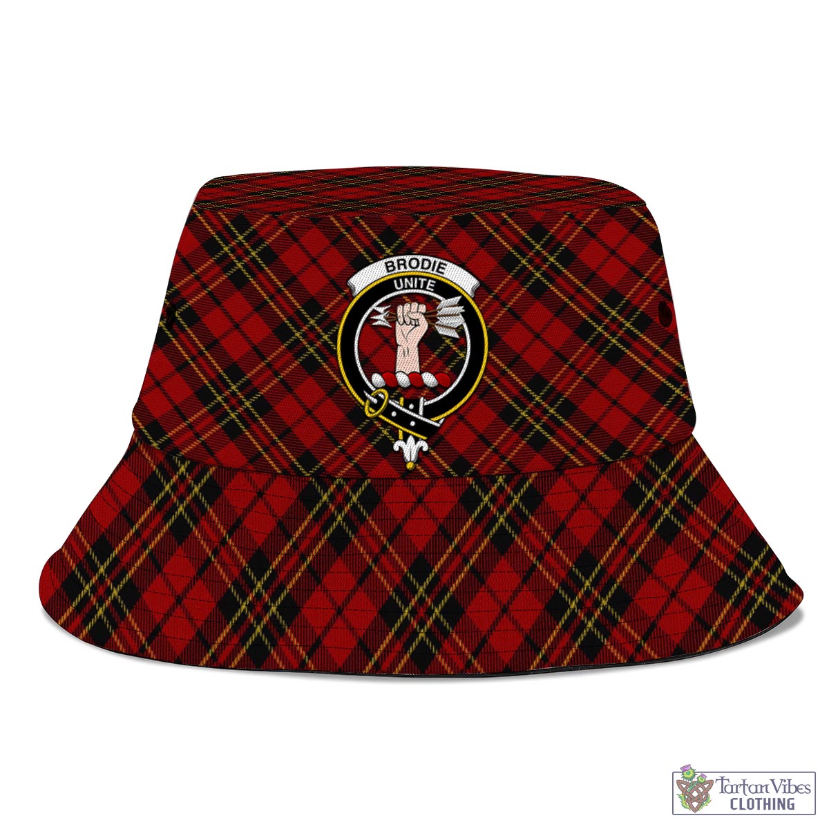 Brodie Tartan Bucket Hat with Family Crest - Tartan Vibes Clothing