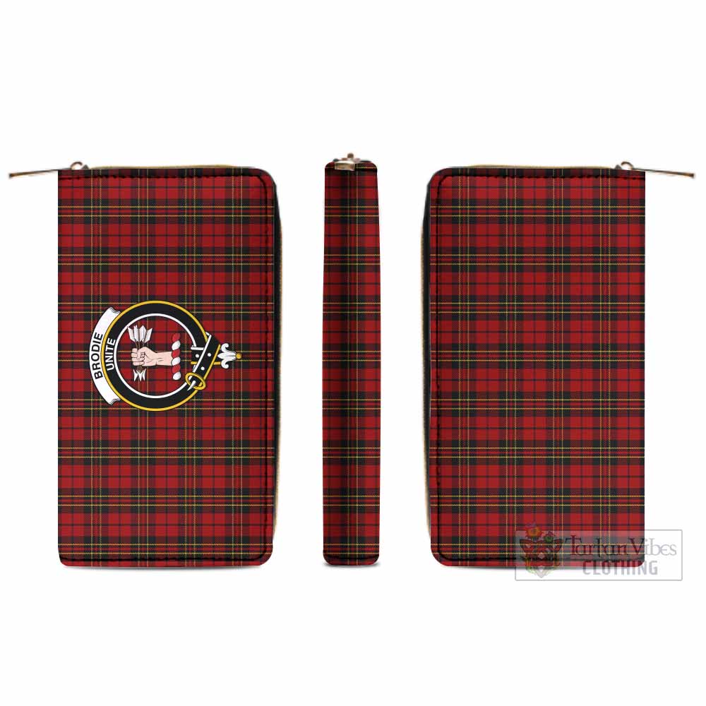 Brodie Tartan Women's Leather Wallet with Family Crest - Tartan Vibes Clothing