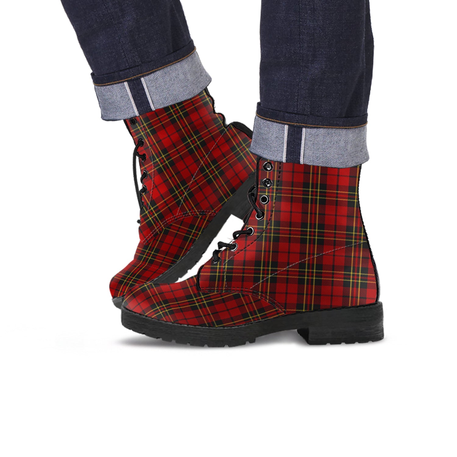 Brodie Tartan Leather Boots - Tartan Vibes Clothing